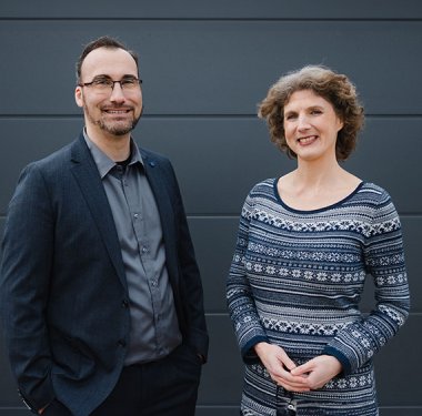 Das Gründungsteam der aomh GmbH Oliver Piller und Andrea Kühn