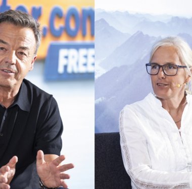 Bilden das Advisory-Board des AlpenKlimaGipfels: Ralf Roth von der Deutschen Sporthochschule Köln und Glaziologin Andrea Fischer