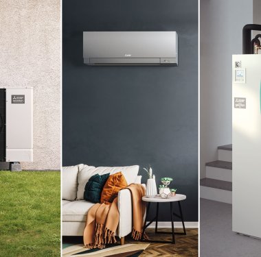 Die Wärmepumpen-Vielfalt von Mitsubishi Electric. © Mitsubishi Electric