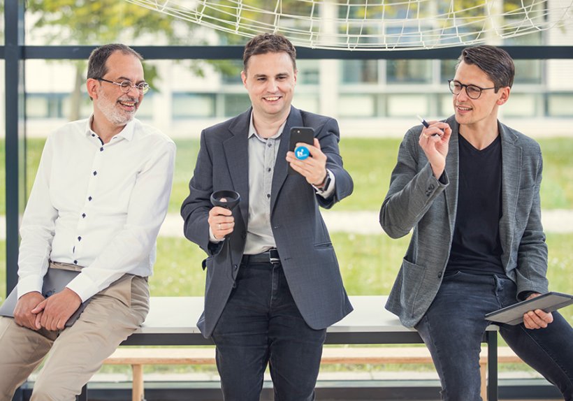 Die Professoren Michael Herzog,  Jens-Martin Loebel und Fabian Behrendt (v.l.n.r.) vom Fachbereich Wirtschaft der Hochschule Magdeburg-Stendal.