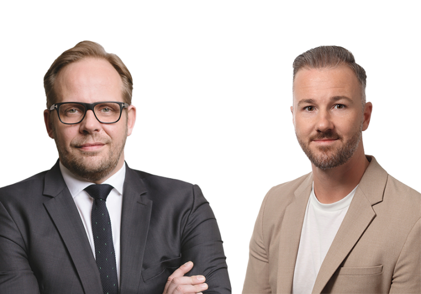 Matthias Schulte-Huxel Board-Member von E-Parktower (links) und Manuel Huch CEO von E-Parktower (rechts)