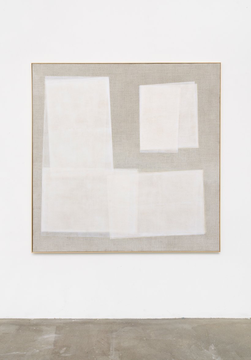 Clin d’Oeuil, 2021, Papier auf Leinen, 150 x 150 cm Clin d’Oeuil, 2021, Papier auf Leinen, 150 x 150 cm