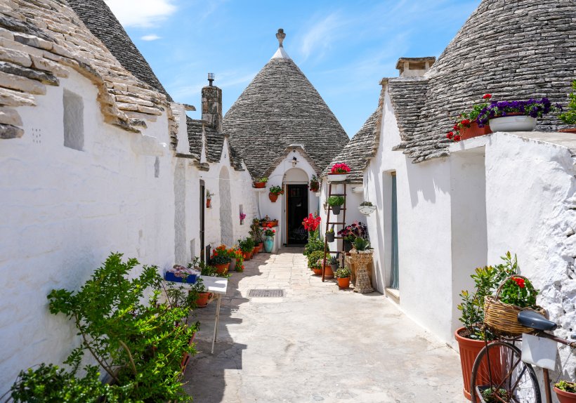Die kleinen Trulli machen die Geschichte Apuliens lebendig.