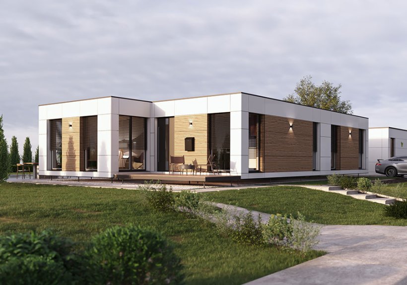 Mehrere Module können zu einem Heise Haus zusammengefügt werden. Mehrere Module können zu einem Heise Haus zusammengefügt werden.