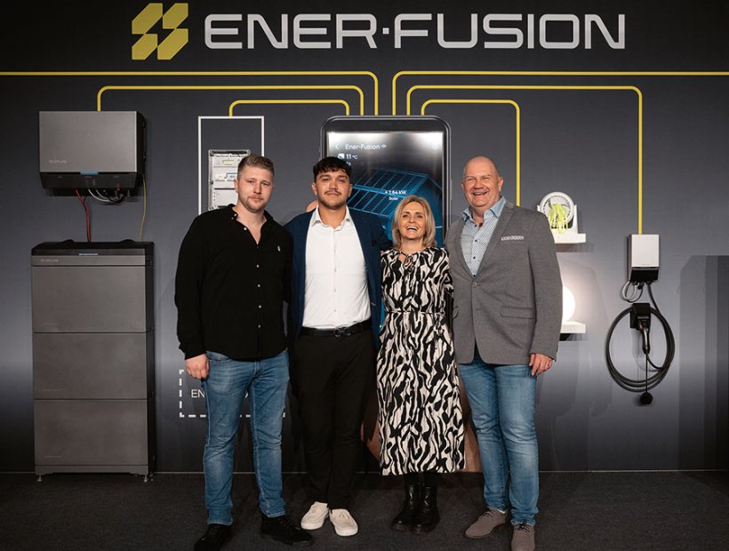 Die Innovatoren von Ener.Fusion: Michael Augustin, Maximilian Fürst, Michaela und Rainer Bötsch.