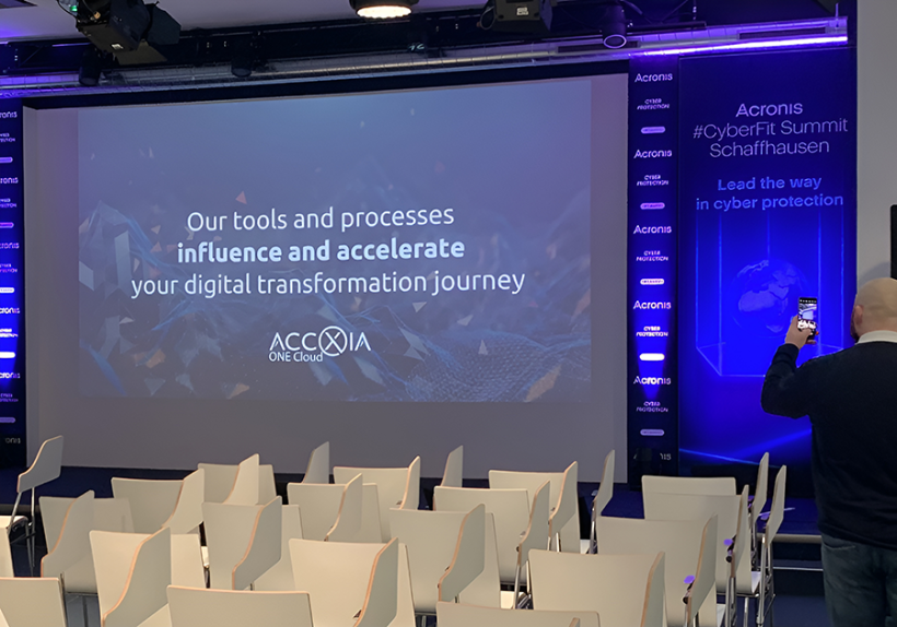 Accxia präsentiert auf dem Acronis Cyber Fit Event in Schaffhausen 2022