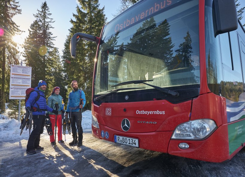 Winterfreuden mit den öffentlichen Verkehrsmitteln. 