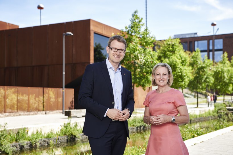 Jan-Philipp Büchler und Heike Marzen auf dem Innovationsstandort PHOENIX West