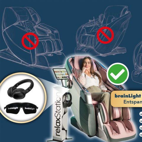 brainLight kombiniert Shiatsu-Massage mit audio-visueller Stimulation: ein in dieser Form einzigartiger Ansatz für ganzheitliche Entspannung am Arbeitsplatz.